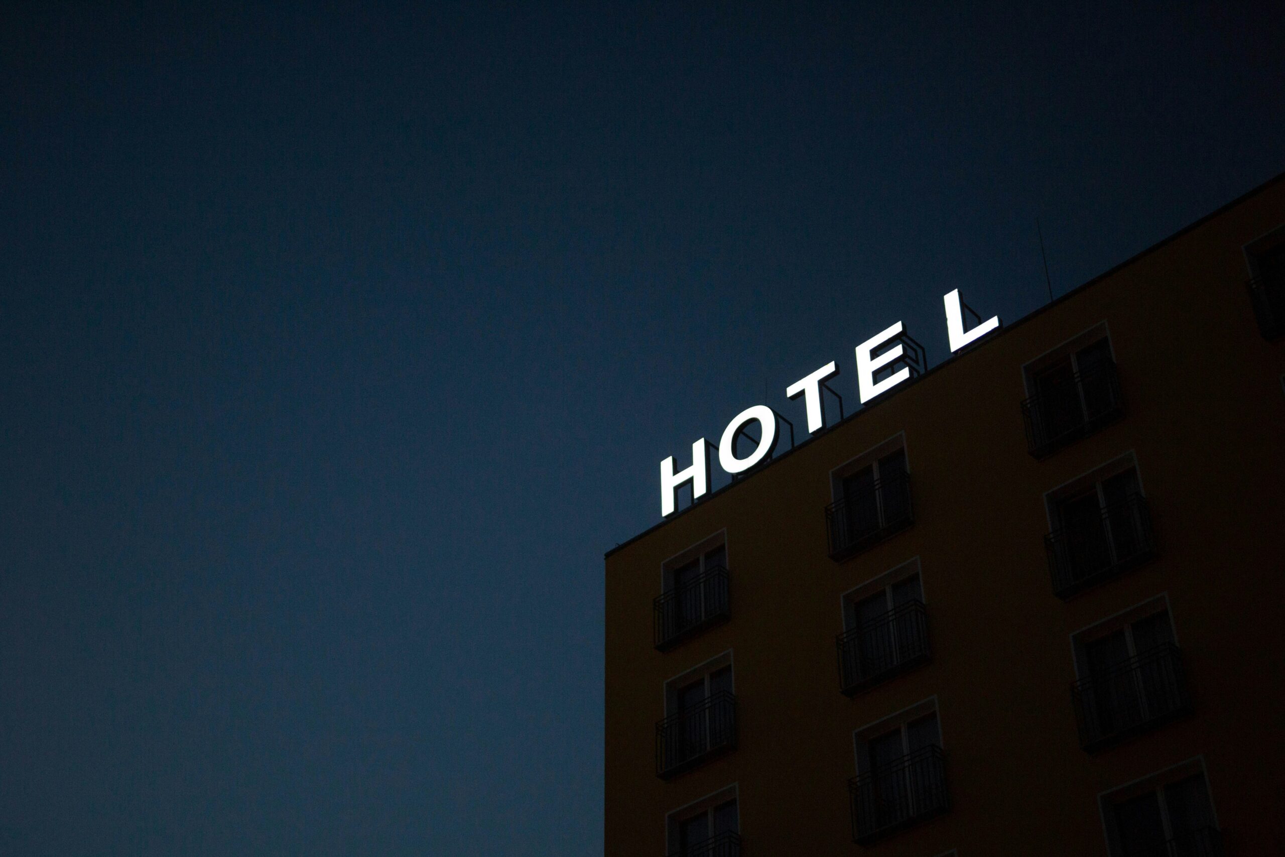 low-angle photo of hotel